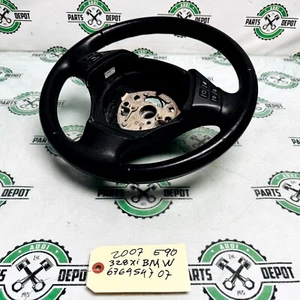 06-13 BMW E90 E91 3 SERIES STEERING WHEEL W/ SWITCHES BLACK OEM - Picture 1 of 7