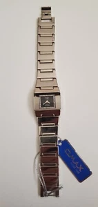 Jewelry-Watch-Omax NIB Silver Black crystals Women Ladies With Tags. - Picture 1 of 11