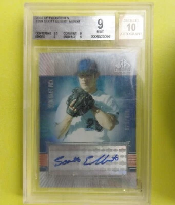 SCOTT ELBERT  ROOKIE  AUTO.  2004   BECKETT GRADED MINT (9)  #299  LA Dodgers - Image 1 of 4