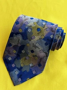 Autentica cravatta MISSONI plaid mimetica design su multicolore 100% seta - Foto 1 di 11