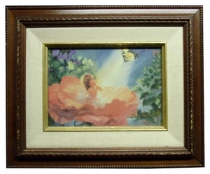 Lovely MARY BAXTER ST CLAIR Framed Print On Canvas::Le Papillon Dore - Picture 1 of 4