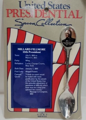United States Presidential Spoon Collection, Millard Fillmore. VTG New - Image 1 of 4