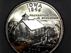 2004 - P Iowa State Washington Quarter Removed From US Mint Roll ! Beautiful ! - Picture 1 of 12