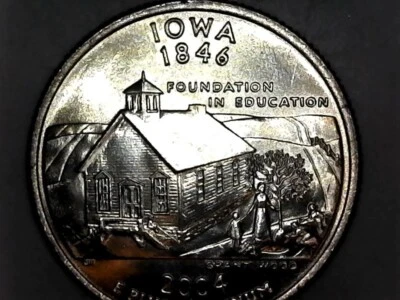 2004 - P Iowa State Washington Quarter Removed From US Mint Roll ! Beautiful ! - Image 1 of 4