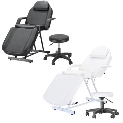 Massage Table Chair Set Nail Shop Tattoo Bed Stool Salon Spa Beauty 3 Fold Table