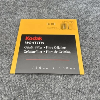 Kodak 170 7371  Wratten Filter 150MM 6" SQ Gel Filter CC10B New - Image 1 of 4