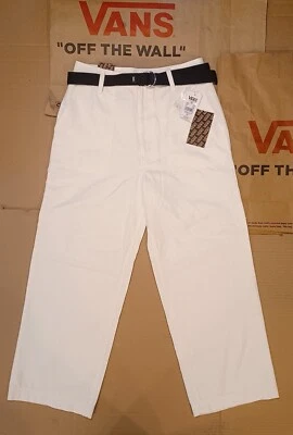 Pantalones Vans Marshmallow Clark blancos con cinturón de furgonetas para mujer talla 25    Foto 1 de 4