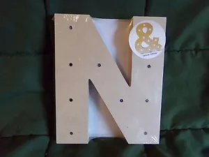 Insegna Alfabeto 'N' Tendone LED Illumina Decorazione Casa Parete, Nuova con etichette - Lettera N - Foto 1 di 2