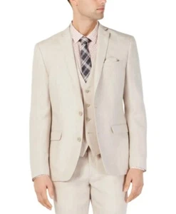 BAR III Mens Beige Single Breasted, Slim Fit Suit Separate Blazer Jacket 38R Tan - Picture 1 of 2