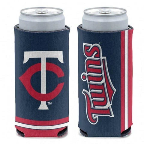 Minnesota Twins 12oz Slim Can Cooler [NEW] MLB Beer Seltzer Coozie Claw Holder Cover