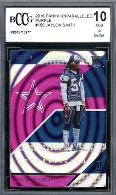 Jaylon Smith Rookie Card 2016 Panini Unparalleled Purple #169 BGS BCCG 10 - Image 1 of 2