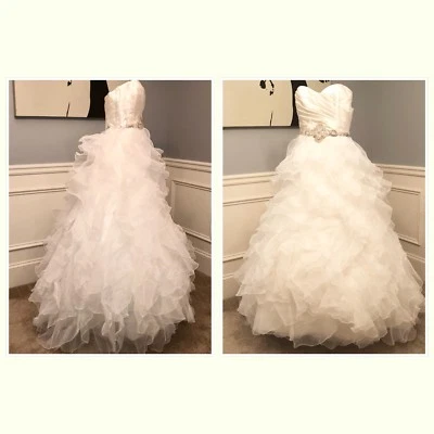 Paloma Blanca Wedding Dress, Sz 10, Style 4256 - Image 1 of 4