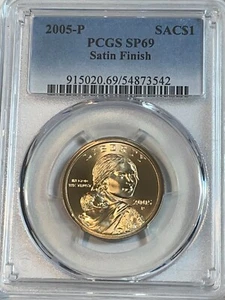 2005 P Sacagawea Dollar $1 PCGS SP69 Satin Finish - Picture 1 of 2
