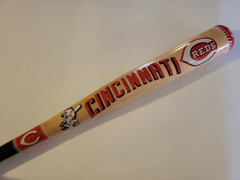 Cincinnati Reds 32"/29oz One Of A Kind Custom Collectible Wood Baseball Bat Cover
