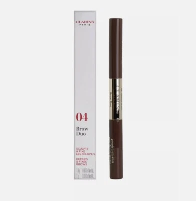 Clarins Brow Duo define y fija cejas - #04 marrón medio (0,06 oz y 0,03 oz) Foto 1 de 4