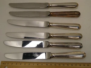 VINTAGE CHRISTOFLE SILVER PLATED EPNS SET 6 KNIVES MADE IN FRANCE - Picture 1 of 5
