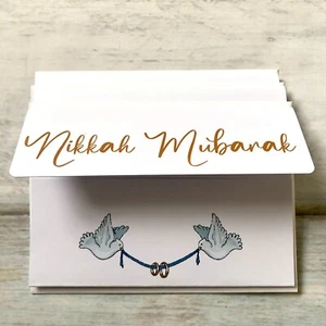 Islamic Wedding Congratulations Nikkah Mubarak Money Wallet cards Pack Of 3 - Picture 1 of 2