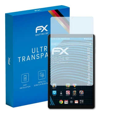 atFoliX 2x Screen Protection Film for Acer Iconia Tab A10 Screen Protector clear - Image 1 of 4