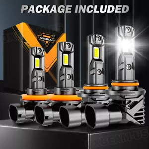 AUXBEAM Canbus LED Headlight 9005 H11 Bulbs Super Bright 6500K 25000LM High/Low - Picture 1 of 18