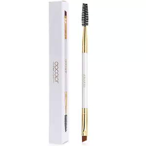 Docolor Duo Eyebrow Brush,Professional Angled Eye Brow Brush and Spoolie Brush - Picture 1 of 12