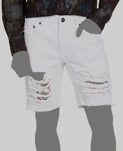 $50 INC International Concepts Men's White Ripped Denim Shorts Size 30W - Picture 1 of 3