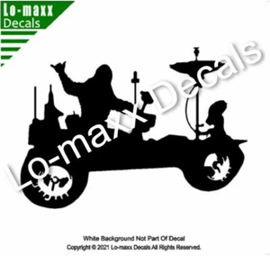 Bigfoot Hang Loose Shaka Lunar Moon Rover Ride Original Art Die Cut Vinyl Decal - Picture 1 of 20