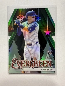 Matt Shaw Evergreen Die Cut Foil Rookie RC 2025 Topps Holiday Card #E-9 Cubs - Picture 1 of 2