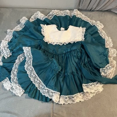 Vintage Martha's Miniatures Full Circle Frill + Lace Collared Pageant Dress - Image 1 of 4