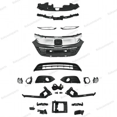 20PC For HR-V 2019-2022 Chrome Grille Molding Fog light Bezel Headlamp Brackets - Image 1 of 4
