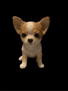 Border Concepts Brown White Chihuahua Puppy Figurine Dog Statue 7.5" - Picture 1 of 15