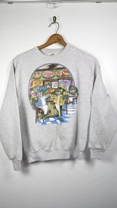 Vintage 90s Sweatshirt Size Medium Fishing Humor Outdoors USA Funny Joke Trout - Picture 1 of 14