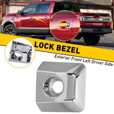 Tapa de cerradura de puerta exterior cromada para conductor delantero Infiniti QX56 2004-2010 Foto 1 de 4