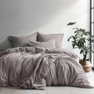 Juego de edredón Luff 700 hilos 100 % bambú orgánico gris en 4 tamaños - Imagen 1 de 40