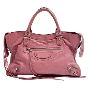 BALENCIAGA City Pink Leather Two Way Bag - Picture 1 of 17