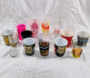 Shot Glasses Lot Of 16 Souvenir States Cities Attractions Foreign Novelty VTG - Picture 1 of 7