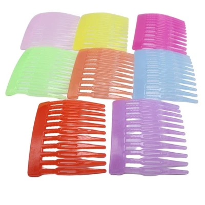 Pinzas para el cabello lisas de plástico de colores mixtos de 20 piezas 52 mm (2") para niñas Foto 1 de 4