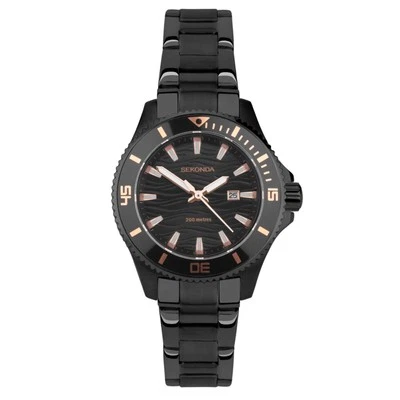 Reloj Sekonda para dama Dive Pacific Wave negro 40573 PVP £89,99 Foto 1 de 4