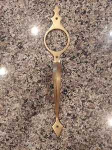 Vintage Solid Brass Door Pull Entry Handle With Deadbolt Opening 14" Tall Outs - Picture 1 of 8