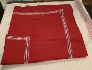 ❤ Tischdecke Handarbeit Schweden rot weiß gestickt Leinen  150 x 98 cm groß  ❤ - Bild 1 von 7
