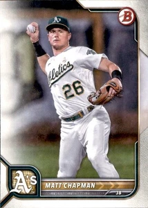 Bowman Base Veteran Paper 2022 #77 Matt Chapman Oakland Athletics - Imagen 1 de 2