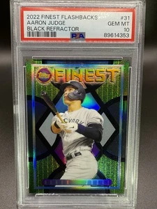 ⚾️🔥2022 Topps Finest Flashbacks Aaron Judge Black Refractor /25 SSP PSA 10 🔥⚾️ - Picture 1 of 4