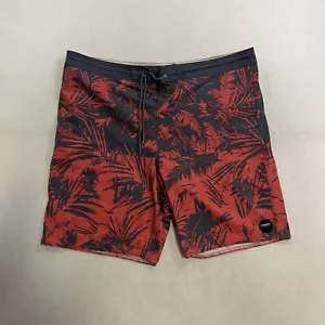 O'Neill Grazers Board Shorts Men’s Size 40 Red Black Floral All Over Print - Picture 1 of 12