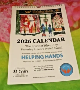 RHYMNEY HELP HANDS CHARITY 2026 KALENDER THE SPIRIT OF RHYMNEY - Bild 1 von 3