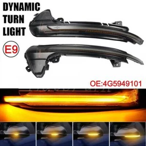 Espejo LED dinámico intermitente luz intermitente negro para Audi A6 4G C7 S6 2013-2017 - Imagen 1 de 13