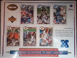 Detroit Lions Vs Washington Redskins Upper Deck 12. Januar 1992 Block. - Bild 1 von 2