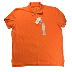 Men's Polo Shirt St. John’s Bay Legacy Pique Short Sleeve Orange Size XL NEW - Picture 1 of 4