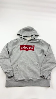 Levi’s Sweatshirt Hoodie Mens Medium Gray Standard Graphic Big Logo Pullover - Image 1 of 4