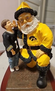 Iowa Hawkeyes NCAA College Collectible Santa's Secret Christmas Figurine 2001 - Picture 1 of 9