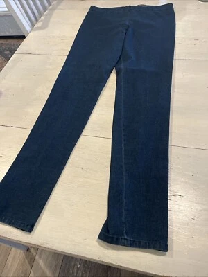 Pantalones de mezclilla Vince para mujer L ajustados azul oscuro tiro medio Foto 1 de 4