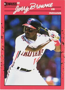 1990 - Donruss - JERRY BROWNE -- Card # 138 -- CLEVELAND INDIANS (Now Guardians) - Picture 1 of 2